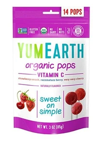 Organic Vitamin C Lollipops, 14 Lollipops (Pack of 6), Gluten Free, Vegan (Pa... - Picture 1 of 6