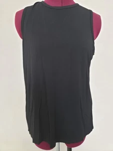 Mippo Damen-Tanktop Größe L schwarz Mesh Split Back Rundhalsausschnitt sportlich - Bild 1 von 10