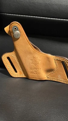 Bianchi Model 5 Black Widow Brown Leather Belt Holster for Glock 17...+ - Image 1 of 4