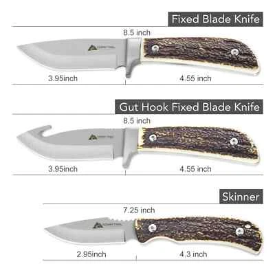 Комбинированный набор ножей Ozark Trail из 6 предметов 8,5 дюйма с фиксированным лезвием и крючком для кишок 7,25 дюйма Skinner - Изображение 1 из 4