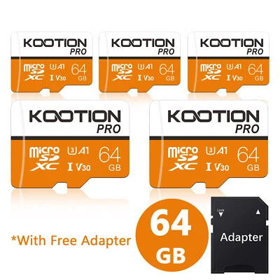 5PCS 64GB Micro SD Card SDXC TF Memory Card Class 10  U3 4K HD Memory TF Cards - Image 1 of 4