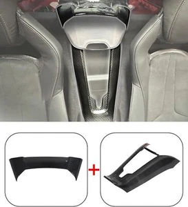 Carbon Fiber Interior Center Control Trim&Rear Speaker Cover Fit For Corvette C8 - Picture 1 of 19