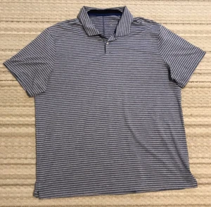 Nike Tiger Woods Mens XL Blue Striped Golf Polo Extra Large Dri Fit TW - Picture 1 of 14