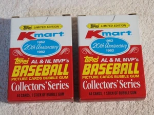 2 Scatole 1962 1982 TOPPS BASEBALL Cards Kmart 20° Anniversario Serie da Collezione - Foto 1 di 2