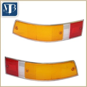 Pair Rear light lens CHROME EU Version for PORSCHE 912 911F/G ´69-`89 right+ - Bild 1 von 4