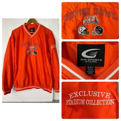NFL Pullover Manga Larga Cuello en V Super Bowl XLI Colts vs Bears Chaqueta Naranja XL Foto 1 de 4