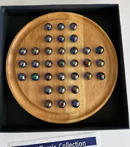 Solitaire Wood and Marble Board Game, Cardinal Industries Classic Collection - Picture 1 of 5