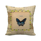 Garden Decoration Bee Butterfly Dragonfly Linen Pillow Case Flower Cushion Cover