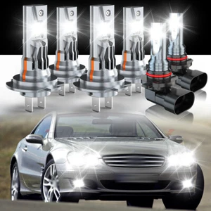 For Mercedes-Benz SL500 2003-2006 6x LED Headlight Hi/Lo + Fog Light Bulbs 6000K - Foto 1 di 17