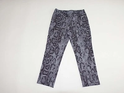 Lysse Women's Pull On Cropped Leggings Medium NWT Gray Black Snake Print M - Image 1 of 4