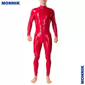 Latex Handmade Men's Catsuit with open feet For Cosplay Party Wear Fetish BDSM - Picture 1 of 8