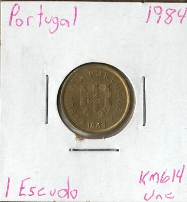 Coin Portugal 1 Escudo 1984 KM614 - Image 1 of 2