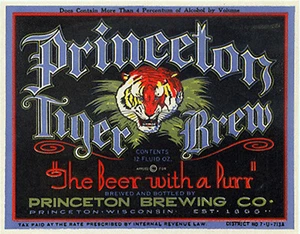 PRINCETON BREWING TIGER BREW BEER LABEL T SHIRT WISCONSIN SMALL - XXXLARGE - Picture 1 of 1