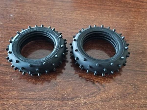 TF-5 Hot Laps Front Pin Spike Tires Rare Vintage RC Part - Picture 1 of 9