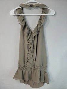 Blusa para mujer INC INTERNATIONAL CONCEPT talla 6 halter top 100 % SEDA VOLANTES - Imagen 1 de 9