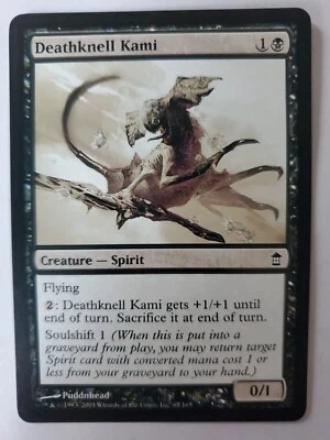 MTG Magic The Gathering Card Deathknell Kami Creature Spirit Black Saviours 2005 - Image 1 of 2