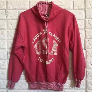 Vintage Laguna Classic Equipment striped drawstring cowl neck sweatshirt - Picture 1 of 11
