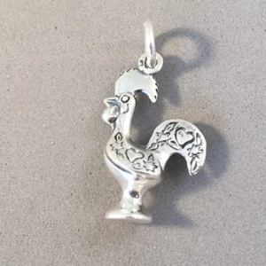 .925 Sterling Silver BARCELOS ROOSTER CHARM Lisbon Portugal NEW 925 TP02 - Bild 1 von 6
