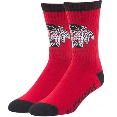 (2 УПАКОВКИ) NHL Chicago Blackhawks мужской болт Sport повседневное платье экипажа носки красный  - Изображение 1 из 3