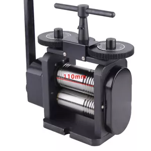 Laminatoio combinato manuale macchina pressa gioielli attrezzatura 110 mm con manico - Foto 1 di 9