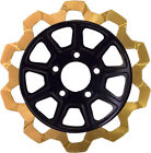 Lyndall Brakes 9 Spoke Rotor Front Blk/Gold Bow Tie 11.5" 4202-1133