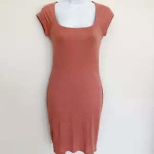 New Womens Salmon bodycon ribbed lined Lulus dress - Bild 1 von 4