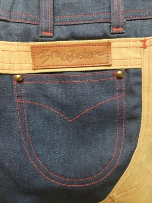 Винтажные редкие женские джинсы Broncobuster размер 11 коричневые и синие джинсовые новые из старых запасов Cowgirl Rider - Изображение 1 из 4
