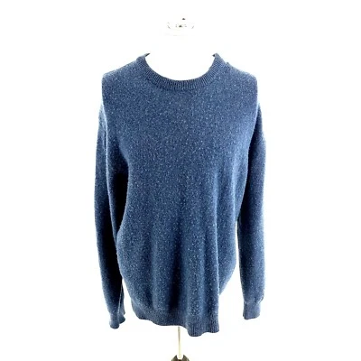 Suéter Pullover Grande Jos A Bank Ejecutivo Lana de Cordero Nylon Azul Cuello Redondo Foto 1 de 4