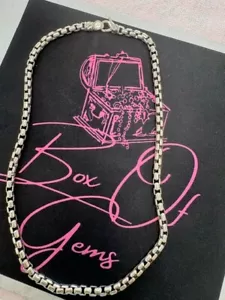 John Hardy JAI Sterling Silver 5mm Box Link 18" Chain - Sterling Silver - Picture 1 of 4