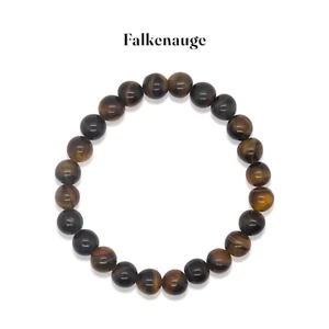 Falkenauge Armband Edelstein Kugel 8 mm Powerarmband Heilstein Perlenarmband - Picture 1 of 7