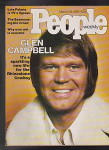 People Magazine Glen Campbell Lola Falana Sassoons March 29 1976 Free S/H - Imagen 1 de 1