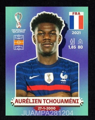 AURELIEN TCHOUAMENI FRA 14 FRANCE CROMO STICKER FIFA WORLD CUP QATAR 2022 PANINI - Imagen 1 de 2