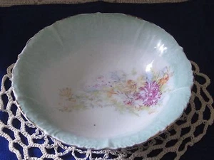Antique China Bowl Chrysanthemums Gilded Germany Prussia Erdman Schlegelmilch - Picture 1 of 12