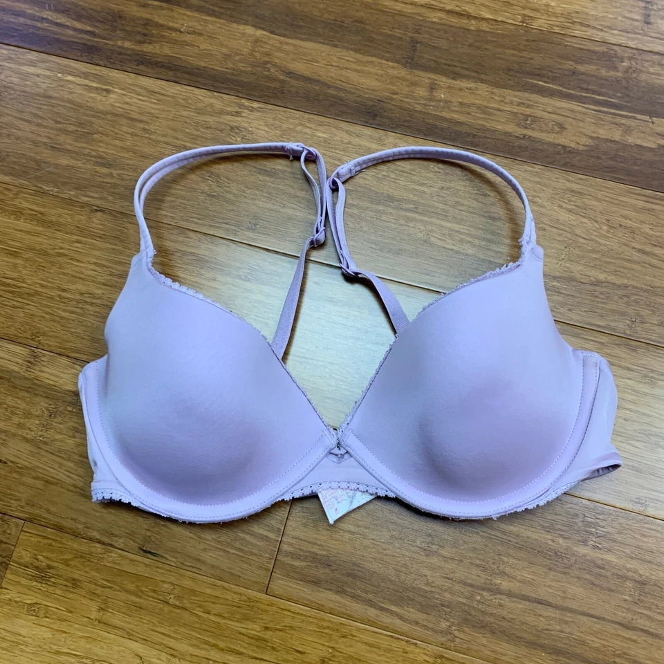 Sutiã feminino Lily of France camiseta tamanho 34B roxo acolchoado com aro - Imagem 1 de 4