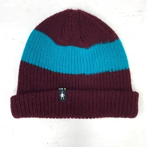 Smartwool Merino Wool Blend Ribbed Beanie Rodelmütze Mütze Maroon Teal - Bild 1 von 3