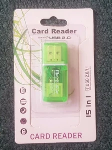 card reader usb 2.0 / 1.1, slim size 5 in 1 up to 480 mb accessibility speed. - Picture 1 of 1