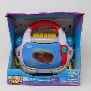 New Groovy Tunes Kids Play Cassette Tape Recorder Sing Along 2 Microphone Mic - Picture 1 of 10