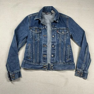 Vintage Levis Denim Jacket Youth Medium Type 3 Y2K 90s Trucker Blue Jean - Picture 1 of 11