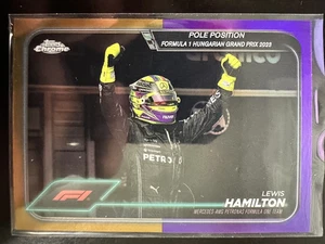 2024 Topps Chrome Formula 1 F1 Lewis Hamilton Gold Purple Refractor #158 SP - Picture 1 of 2