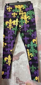 Leggings donna multicolore tema Martedì Grasso vita alta taglia media - Foto 1 di 10