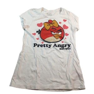 Camiseta Blanca Justice Angry Birds Niñas "Pretty Angry" - Talla 10 - Imagen 1 de 4
