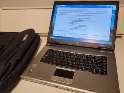 Retro Windows XP ACER Travelmate 8100 Laptop , Bag , Charger  Near Mint - Image 1 of 4