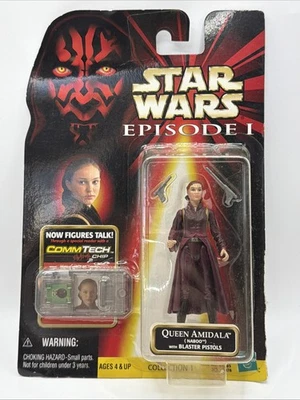 Figura de acción Hasbro Star Wars Episodio 1 1998 Naboo Queen Amidala 3,75" Foto 1 de 4