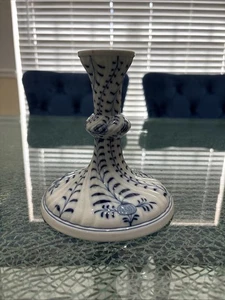 Candelabro Meissen vintage cebolla azul 16 cm (con sello) - Imagen 1 de 8