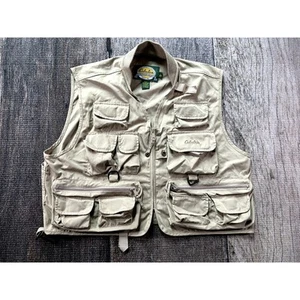 Cabelas Weste Herren Large khaki beige hellbraun Fliegenfischen Willow Creek Jagd Reißverschluss - Bild 1 von 7