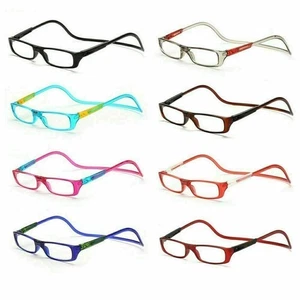 NEW 2PCS Folding Reading Glasses Snap Click Front Neck Hanging Spectacle - Picture 1 of 18