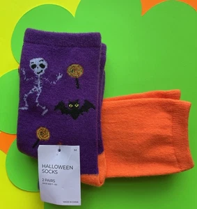 HALLOWEEN Kids Socks Size M 7-8.5 2 Pair Soft New With Tags  Super Colorful Cute - Bild 1 von 4