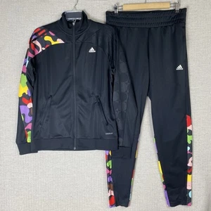 Adidas x Rich Minisi Tracksuit Womens M Black Jacket Pants Aeroready Pockets - Picture 1 of 14