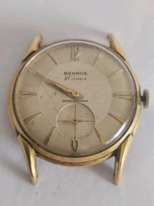 Reloj Hombre Benrus 21 Joyas DN 4A1 Amortiguador Vintage Funciona - Imagen 1 de 13