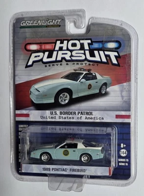 Greenlight Hot Pursuit US Border Patrol 1989 Pontiac Firebird 1:64 - Image 1 of 4